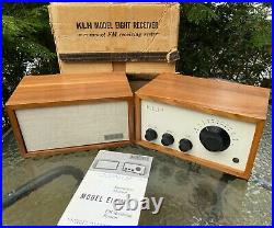 Vintage KLH Model EIGHT 8 tube radio RESTORED MCM MIB recapped, retubed