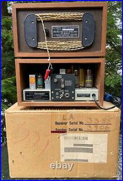 Vintage KLH Model EIGHT 8 tube radio RESTORED MCM MIB recapped, retubed