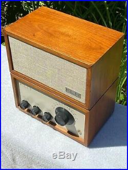 Vintage KLH Model EIGHT 8 tube radio RESTORED MCM recapped, retubed