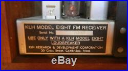 Vintage KLH Model Eight 8 FM Tube Radio ALL ORIGINAL 3 day listing ends 10/27/19