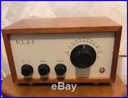 Vintage KLH Model Eight 8 FM Tube Radio Great Condition! Tested & Works