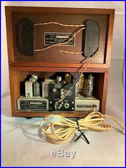 Vintage KLH Model Eight 8 FM Tube Radio & Matching speaker Nice Tested & working