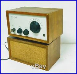 Vintage KLH Model Eight 8 FM Tube Radio Receiver MCM With Model 8 Loudspeaker