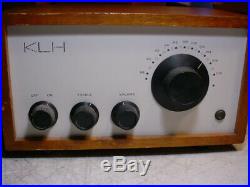 Vintage KLH Model Eight 8 FM Tube Radio WORKING NEEDS RESTORATION