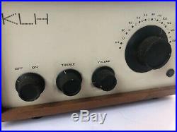 Vintage KLH Model Eight 8 Tube Radio with Speaker In Original Box Tested