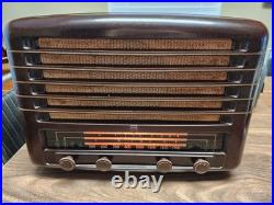 Vintage Large Philips Bakelite Tube Radio WORKS