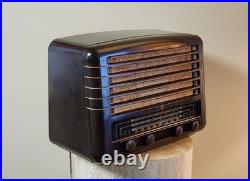 Vintage Large Philips Bakelite Tube Radio WORKS