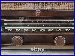 Vintage Large Philips Bakelite Tube Radio WORKS