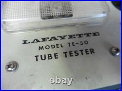 Vintage Layfayette TE-50 TE50 Radio Tube Tester Good working Condition with case