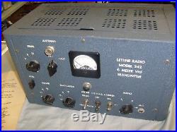 Vintage Lettine 242 Ham Radio 6 meter VHF Transmitter Base station 6V6 GT tube