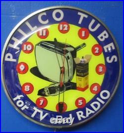 Vintage Lighted Pam Advertising PHILCO TUBES FOR RADIO & TV