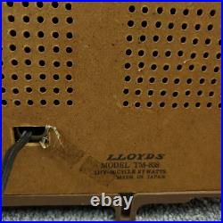 Vintage Lloyds TM-838 Radio High Fidelity AM SW MCM Woodgrain NO FM Stations