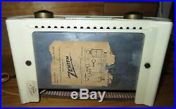 Vintage MCM 1954 1955 Zenith Tube Radio Model R510-W Works & looks perfect