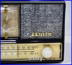 Vintage MCM 1959 Zenith S-43497 AM-FM Clock Tabletop Tube Radio XLNT Read Vintage MCM 1959 Zenith S-43497 AM-FM Clock Tabletop Tube Radio XLNT Read