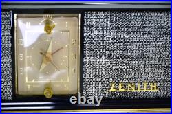 Vintage MCM 1959 Zenith S-43497 AM-FM Clock Tabletop Tube Radio XLNT Read Vintage MCM 1959 Zenith S-43497 AM-FM Clock Tabletop Tube Radio XLNT Read