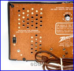 Vintage MCM 1959 Zenith S-43497 AM-FM Clock Tabletop Tube Radio XLNT Read Vintage MCM 1959 Zenith S-43497 AM-FM Clock Tabletop Tube Radio XLNT Read