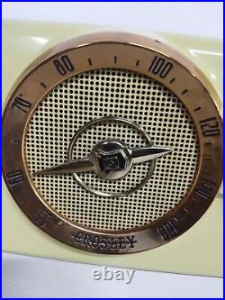 Vintage MCM Crosley Dashboard Radio Lime Green Model 10-137 Speaker Works