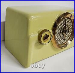 Vintage MCM Crosley Dashboard Radio Lime Green Model 10-137 Speaker Works