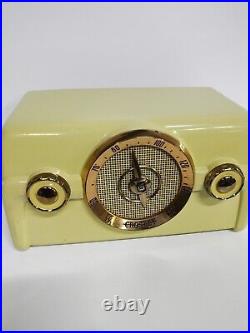 Vintage MCM Crosley Dashboard Radio Lime Green Model 10-137 Speaker Works