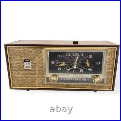 Vintage MCM Philco L799 Wood Clock Radio AM/FM 6-Tube Tested Working 1960s