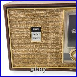 Vintage MCM Philco L799 Wood Clock Radio AM/FM 6-Tube Tested Working 1960s
