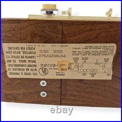 Vintage MCM Philco L799 Wood Clock Radio AM/FM 6-Tube Tested Working 1960s