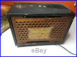 Vintage MCM Sharp Pagoda PF-116 Tube Radio for Restoration