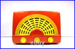 Vintage MID Century Antique Sentinel & Restored Muli Color Bakelite Radio, Plays