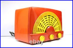 Vintage MID Century Antique Sentinel & Restored Muli Color Bakelite Radio, Plays