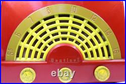 Vintage MID Century Antique Sentinel & Restored Muli Color Bakelite Radio, Plays