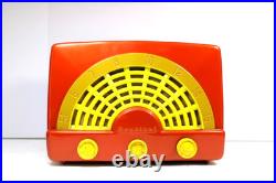 Vintage MID Century Antique Sentinel & Restored Muli Color Bakelite Radio, Plays
