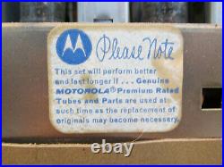 Vintage MOTOROLA B100W STEROPHONIC AM/FM Tabletop Tube Radio 60s USA