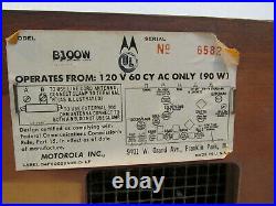 Vintage MOTOROLA B100W STEROPHONIC AM/FM Tabletop Tube Radio 60s USA