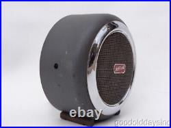 Vintage Machine Age Motorola 8 Round Speaker Chrome Metal Case Works Art Deco