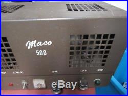 Vintage Maco Amateur 500 Tube Amplifier HAM Radio Antenna AMP LINEAR PARTS AS IS