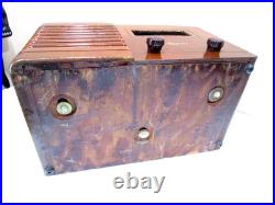 Vintage Majestic 1D59-L Wood Tabletop Tube Radio Working 1940s AM WORKING