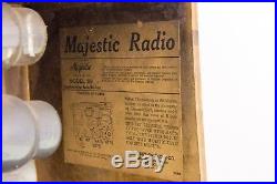 Vintage Majestic Model 59 Radio Wood Case Art Deco Studio Tombstone