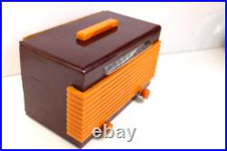 Vintage Maroon Garod Antique MID Century Art Deco Old Catalin Bakelite Radio