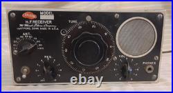 Vintage McMurdo Silver Company H. F. HF Receiver Model 800 5-Tube Radio, Tested