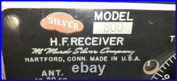 Vintage McMurdo Silver Company H. F. HF Receiver Model 800 5-Tube Radio, Tested