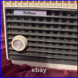 Vintage Mid Century Modern 1950's HOFFMAN Five Tube Radio Superhyterodyne Works