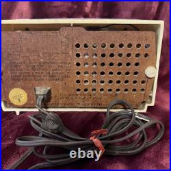 Vintage Mid Century Modern 1950's HOFFMAN Five Tube Radio Superhyterodyne Works