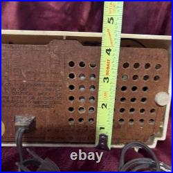 Vintage Mid Century Modern 1950's HOFFMAN Five Tube Radio Superhyterodyne Works