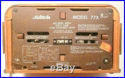 Vintage Mid-Century Modern MOTOROLA 77X AM/FM RADIO Tested Working A+ STYLISH