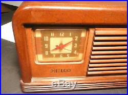 Vintage Mid-Century Modern PHILCO 42-22CL RADIO CLOCK Both Units Working Well