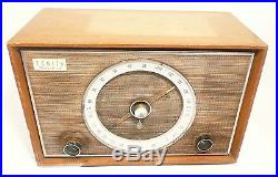 Vintage Mid-Century Modern ZENITH AM/FM RADIO -Tested Working / WOODIE Tabletop