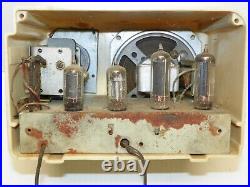 Vintage Mirror Tone Deluxe AM Radio M 850 (4) Vacuum Tubes USED -Rehab Project