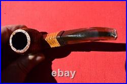 Vintage Missouri Meerschaum RADIO Diamond Shank Corn Cob Pipe Bent