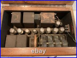 Vintage Mohawk-American Tube Radio Antique Wood Cabinet Tabletop Radio