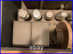 Vintage Mohawk-American Tube Radio Antique Wood Cabinet Tabletop Radio